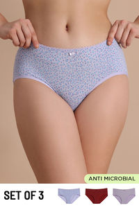Zivame Regular Rise Full Coverage Hipster Panty (Pack of 3) - Multicolor — thumbnail 1